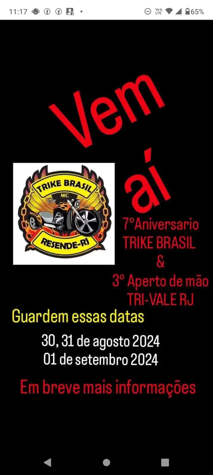 7° ANIVERSÁRIO TRAIKE BRASIL E 3° APERTO DE MÃO TRI-VALE RJ