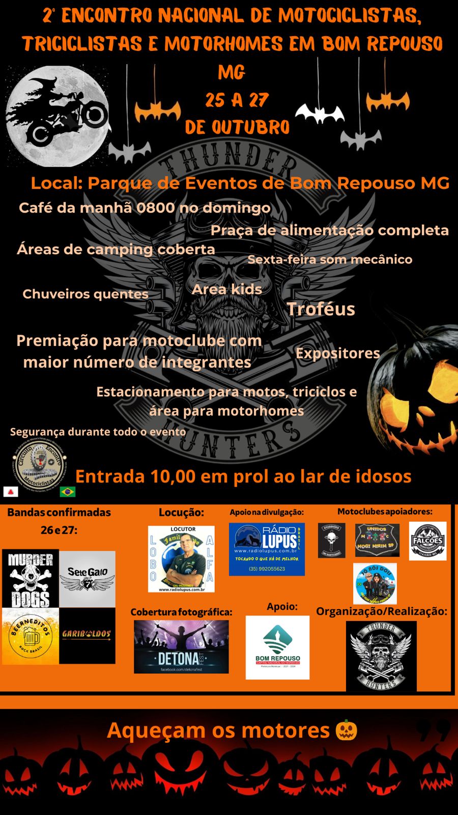 2° Encontro de Motociclistas, Triciclistas e Motoholmes de Bom Repouso.